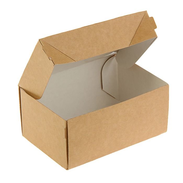 Крафт-коробка с крышкой без окна 150х100х85, (упаковка 50 шт., крафт)
