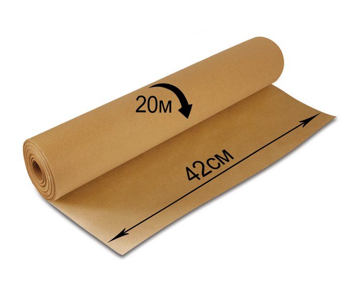 Крафт-бумага в рулоне 0.42x20 м