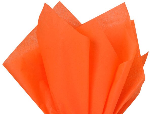 Бумага тишью оранжевая, 560х660 мм, 10 листов