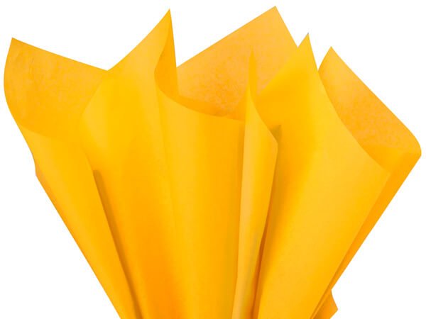 Бумага тишью жёлтая, 560х660 мм, 10 листов