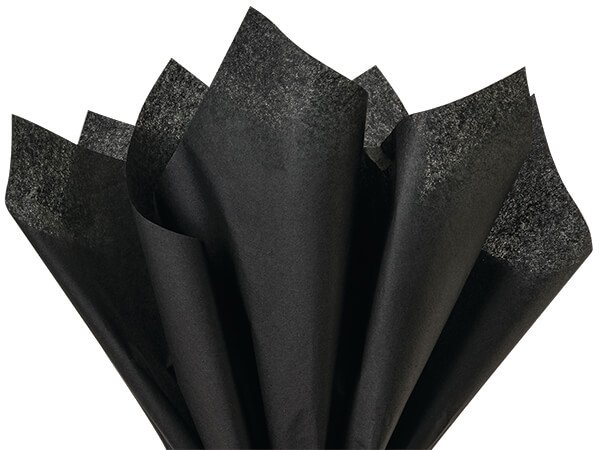 Бумага тишью чёрная, 560х660 мм, 10 листов